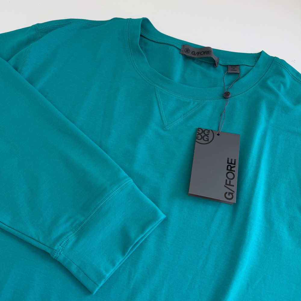 G/FORE Luxe Crewneck Mid Layer Golf Pullover Emerald Men's NWT XXL